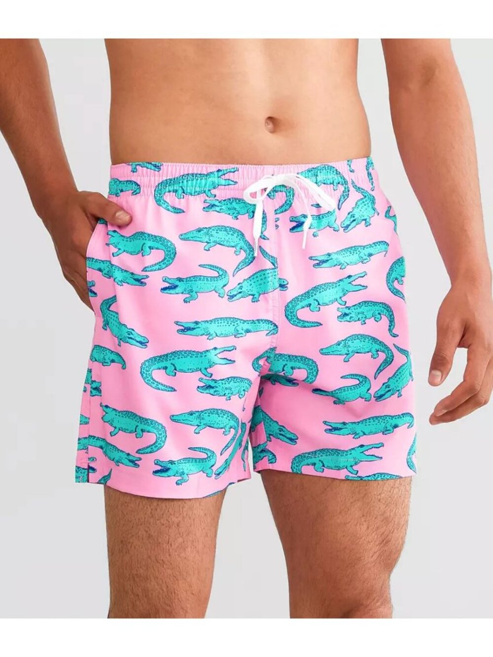 Chubbies Alligator Glades 5.5" Swim Trunks L Mesh Lined Novelty Print Whimsy
